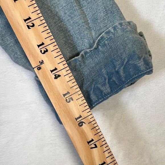 The Territory ahead 100% linen button up blouse- women Small - Picture 5 of 6